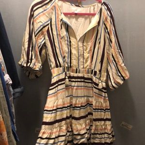 Lost + wonder stripe tassel dress